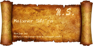 Meixner Sára névjegykártya